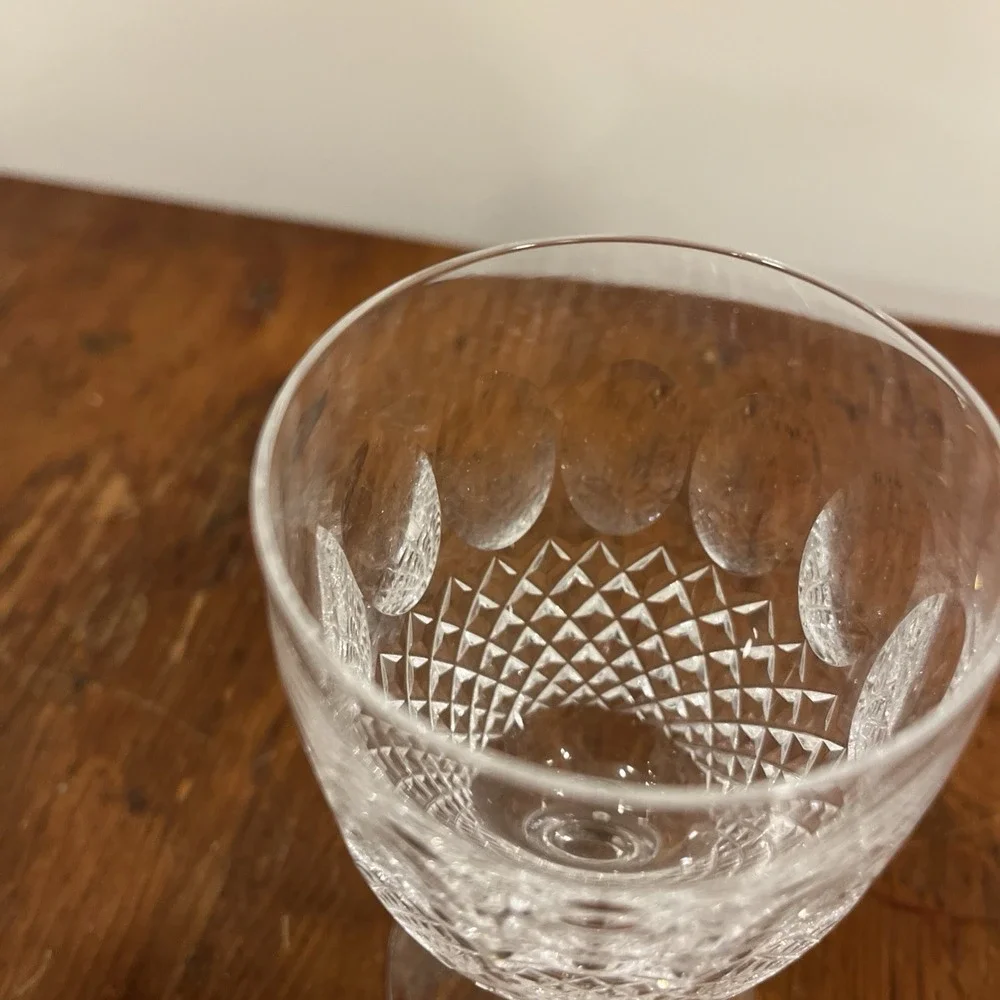 2 - Waterford Crystal Colleen Pattern - Short Stem Claret Wine Glasses 4 3/4